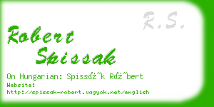 robert spissak business card